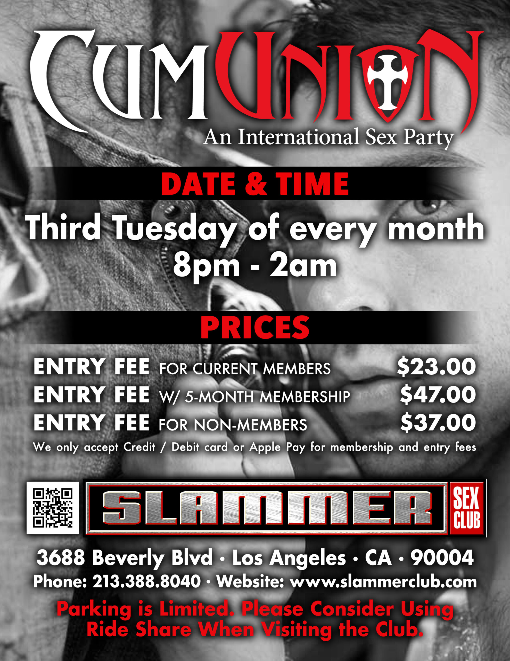 Slammer Club presents Cumunion Nights.
